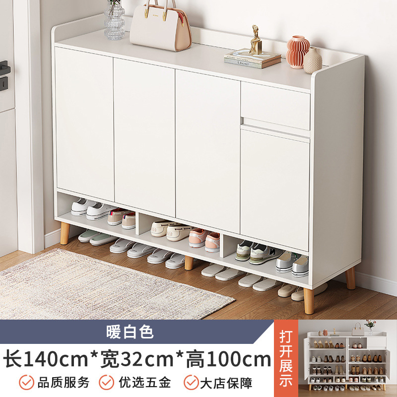 廊下の下駄箱の家庭用入り口の廊下の室内は戸口の外の玄関の戸棚の新型の2024木の色の靴の棚に入ります。