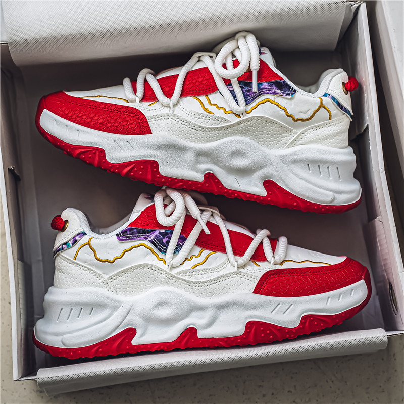 2024 herfst nieuwe lage top dikke zool vader trendy student leren gezicht niche casual sport herenschoenen_voghion.com