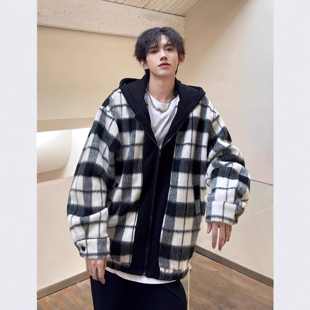 Chaqueta para hombre otoño nuevo estilo americano calle principal retro juvenil marca de moda alta sensación casual suelta chaqueta de fragancia pequeña