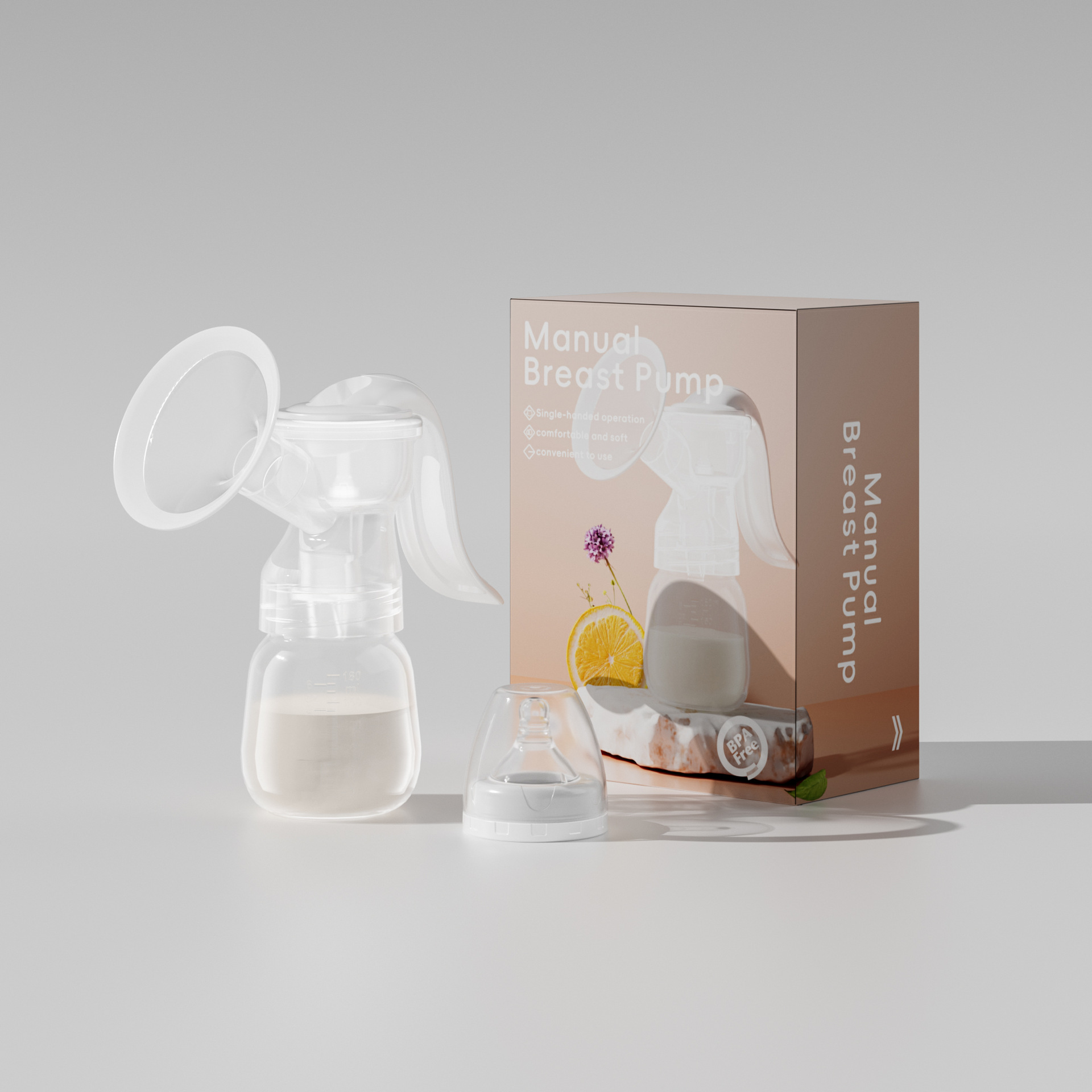 Extractor de leche manual Missbaby para mujeres embarazadas y posparto, dispositivo cómodo para la extracción de leche.