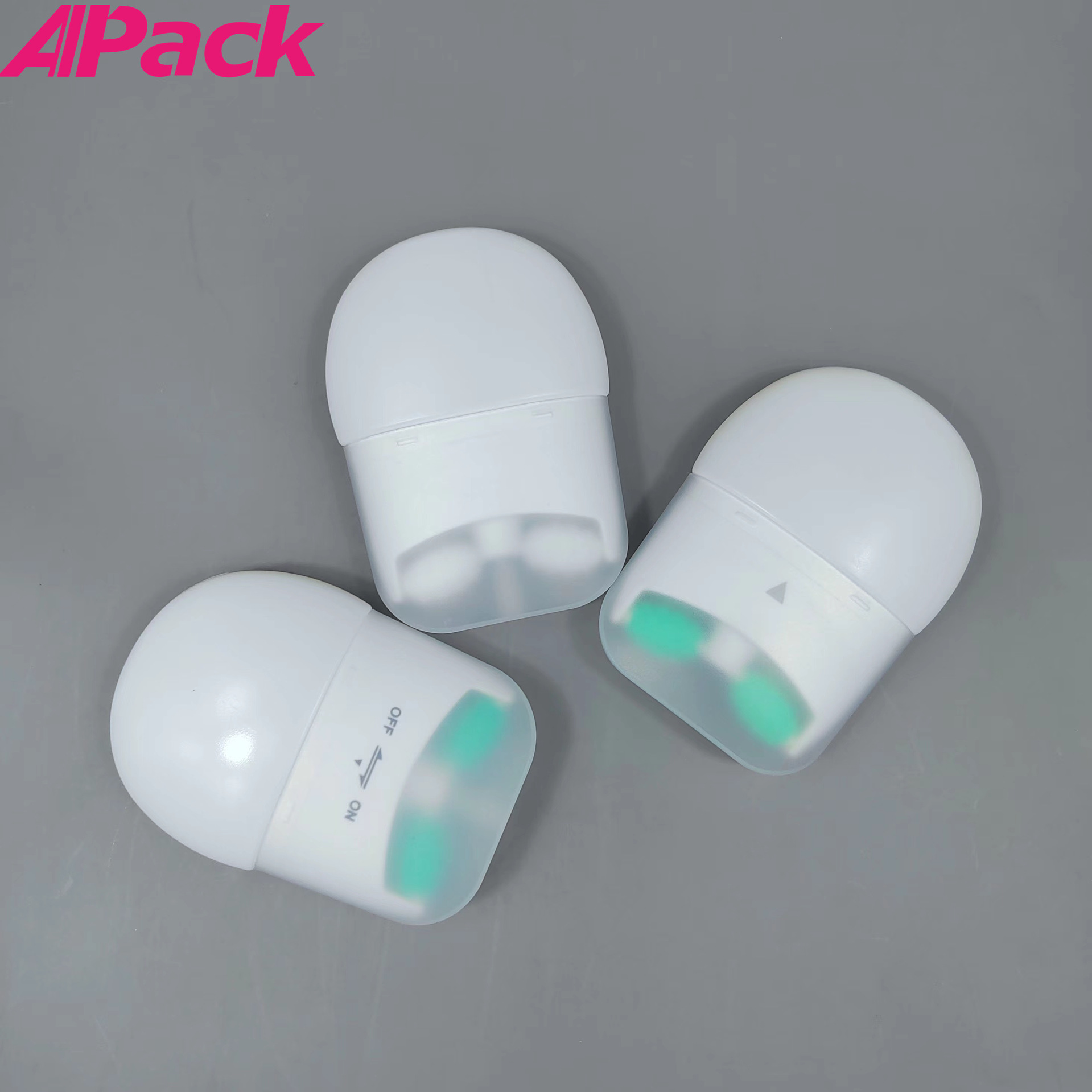 现货50ml双滚轮化妆美颈修护霜按摩瓶身体乳膏软管泵头跨境包材