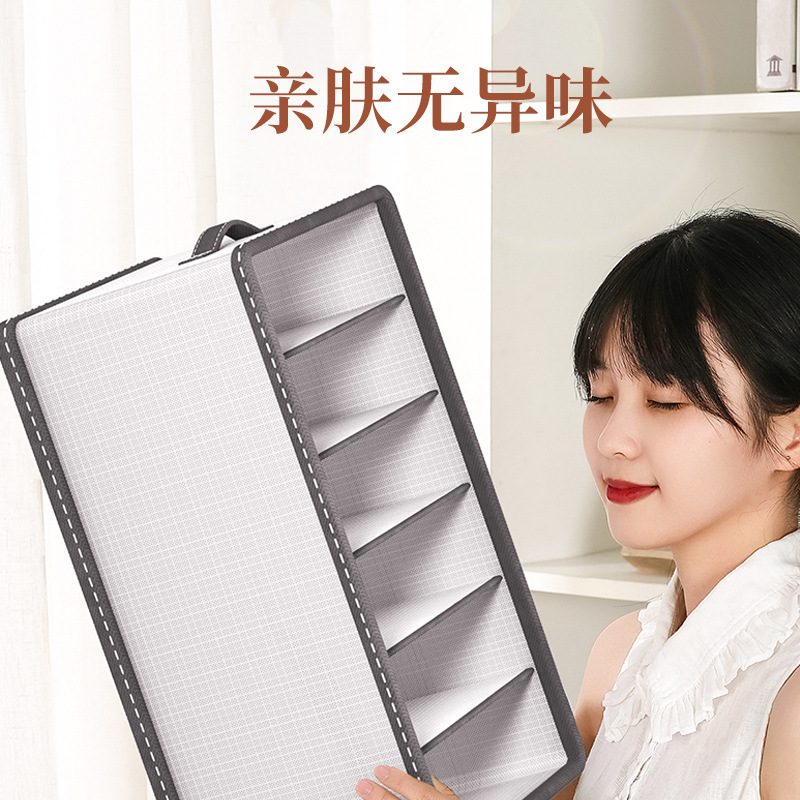 Gran capacidad ropa caja de almacenamiento hogar plegable pantalones almacenamiento artefacto armario ropa compartimiento caja de almacenamiento al por mayor