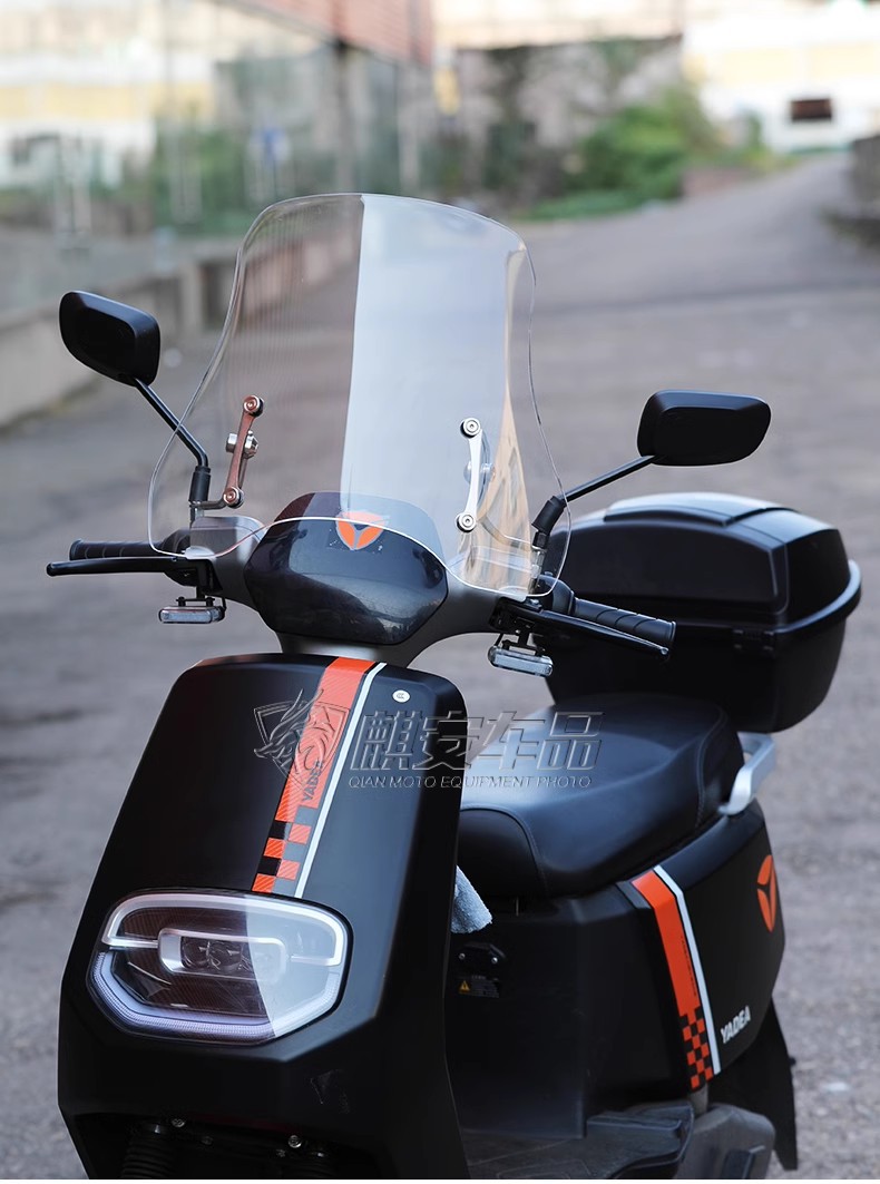 Suitable for Yadi Electric Vehicle Special Front Windshield Motorcycle Windshield Scooter Thickened Organic High-Definition