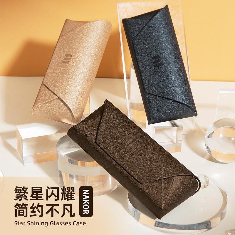 Handmade glasses case simple portable large capacity myopia box High sense sunglasses sunglasses storage box customization