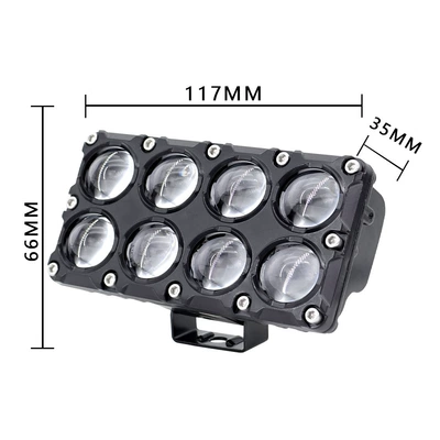 Motorcycle headlights, headlights – Super Bright Flashing Fog Lights - bt-double-row-8-beads-white-and-yellow-always-bright-without-cover