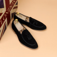 男士韩版时尚百搭套脚皮鞋英伦风尖头商务休闲皮鞋轻质舒适懒人鞋