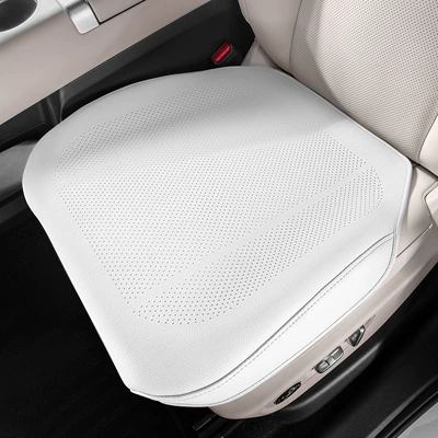 Four Seasons Pad — Seat Cushion, Universal Car Seat Cushion - tesla-white-single-seat-one-piece