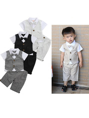 童裝一手貨源英倫西服男童夏裝寶寶衣服夏季紳士禮服兒童套裝