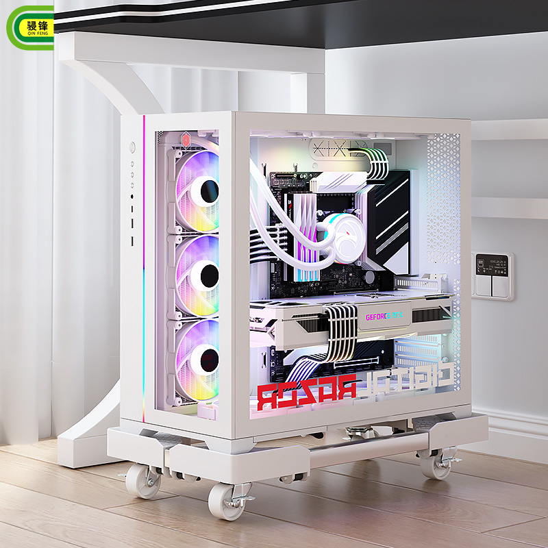 데스크톱 컴퓨터 호스트 기본 도매 범용 휠 개폐식 모바일 베이스 오피스 범용 컴퓨터 랙