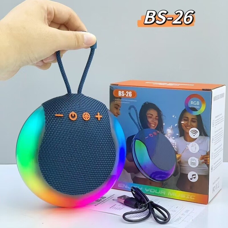 BS26新款无线蓝牙音箱手提户外小钢炮音响氛围灯低音炮蓝牙小音箱|undefined