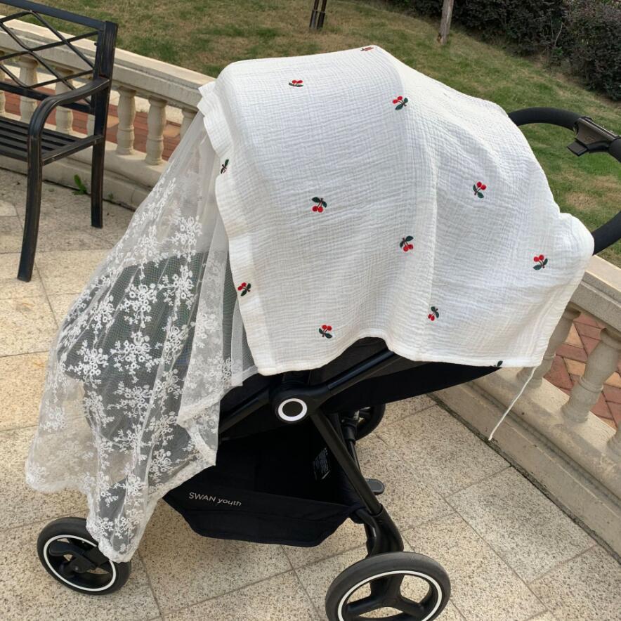 Baby stroller mosquito net windshield shade cloth breathable windproof mosquito-proof sunscreen cloth trolley sunshade windshield