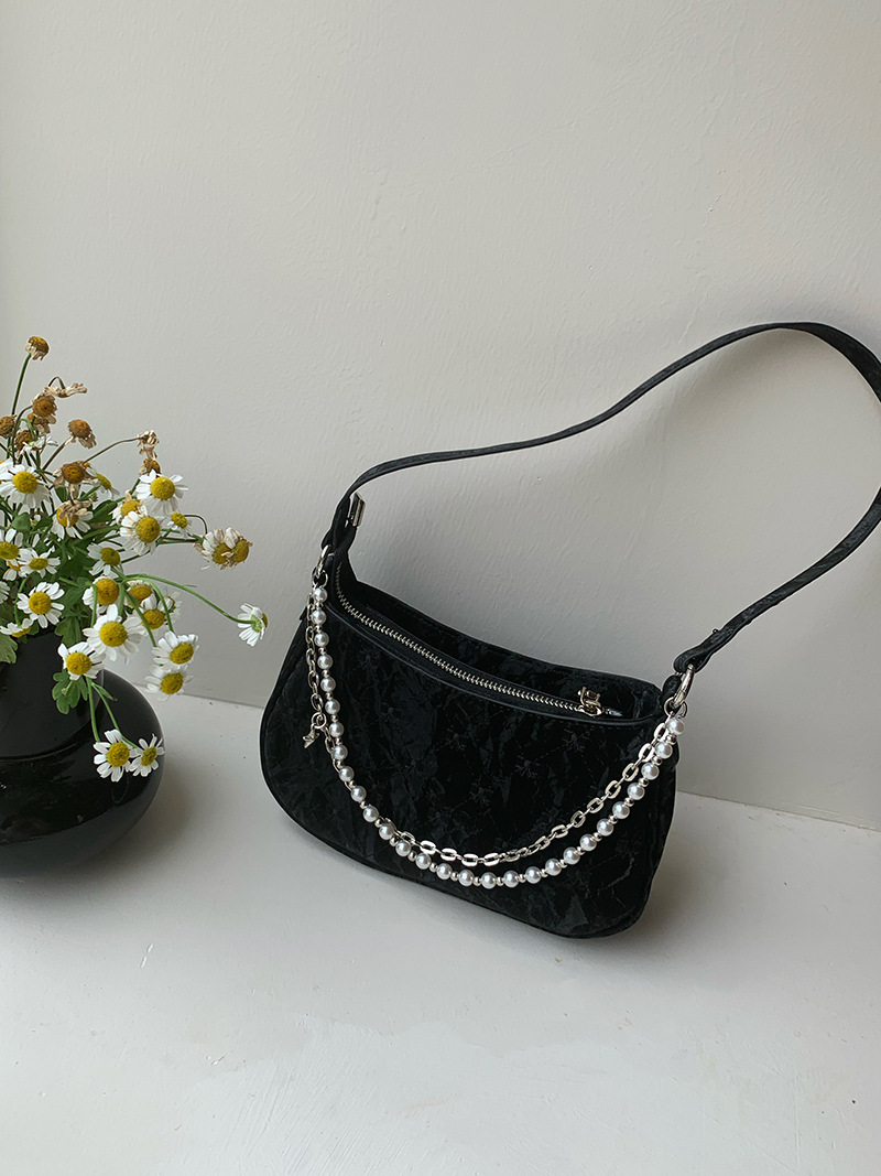 181g Weight Pearls, Sewing Thread, Chain Fashion Element Zipper Closure Type Single Shoulder Strap Strap Type Shoulder Bag Bags Type Casual, Daily, Shopping Occasion Pu Leather Material Solid Color, Bow Knot Pattern All Seasons Season Women's Gender Cute Style Square Shape Women's Pu Leather Solid Color Bow Knot Cute Pearls Sewing Thread Chain Square Zipper Shoulder Bag 10