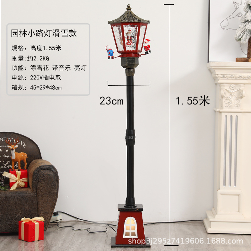 クロスボーダーヨーロッパとアメリカのクリスマス音楽雪の光雪街路灯クリスマスギフトギフトショッピングモールの窓リビングルームの装飾品