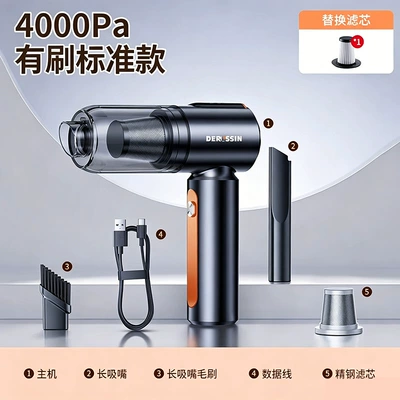 DaiSheng Car Vacuum Cleaner has strong suction power, is a wireless, compact handheld device that combines blowing and suction, and is specifically designed for use inside cars (Tozsoranlar) - a5-handheld-vacuum-cleaner-standard-model-with-brush