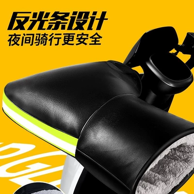 Electric Motorcycle Handlebar Cover Winter Warm Waterproof Universal Battery Car Gloves Windproof Thickeneded Cotton Hand Guard Peihui