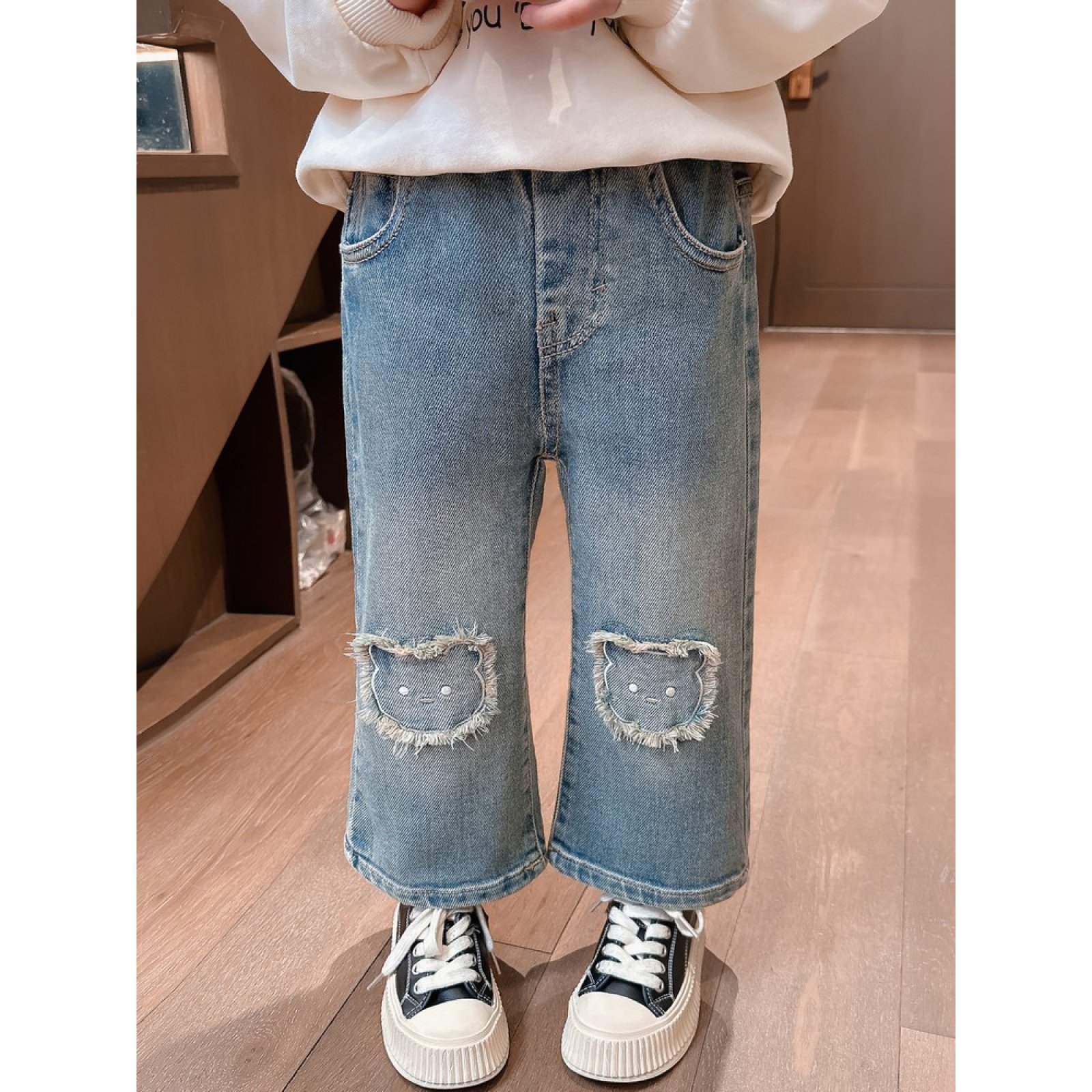 Nuevos pantalones de primavera y otoño para niñas pantalones casuales de moda infantil coreana tendencia de primavera para niños pantalones de primavera para niñas image 4