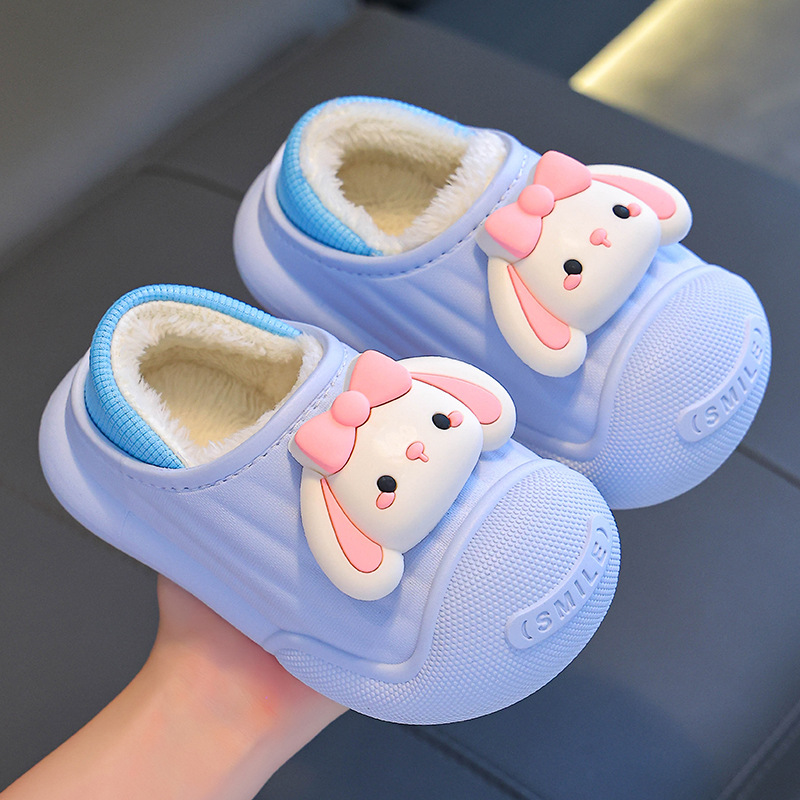 Zapatillas de algodón de invierno para niños niñas antideslizantes para niños y niñas en el hogar, niños y niños, padres e hijos, bolsas caseras, zapatos de algodón