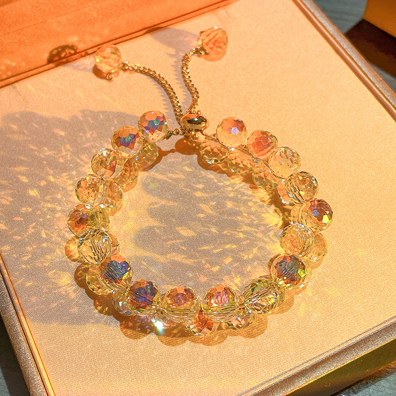 fashion geometric solid color crystal adjustable bracelet wholesalepicture6