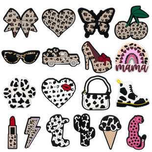 Cross-border New Leopard Shoes Flower Shoes Buckle Cave Shoes Decorative DIY Accessories High-grade Beach Bag Cave Shoes Accessories