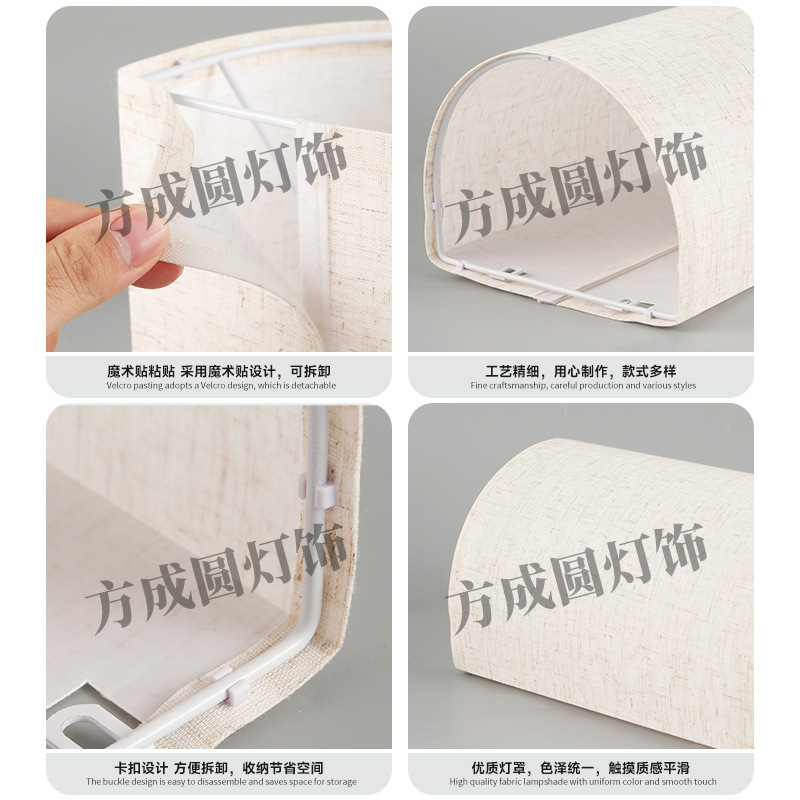 Lámpara de pared semicircular tela de lámpara de lámpara una variedad de patrones de impresión opcionales sala de té sala de estar hotel residencial lámpara de piso de lámpara de lámpara