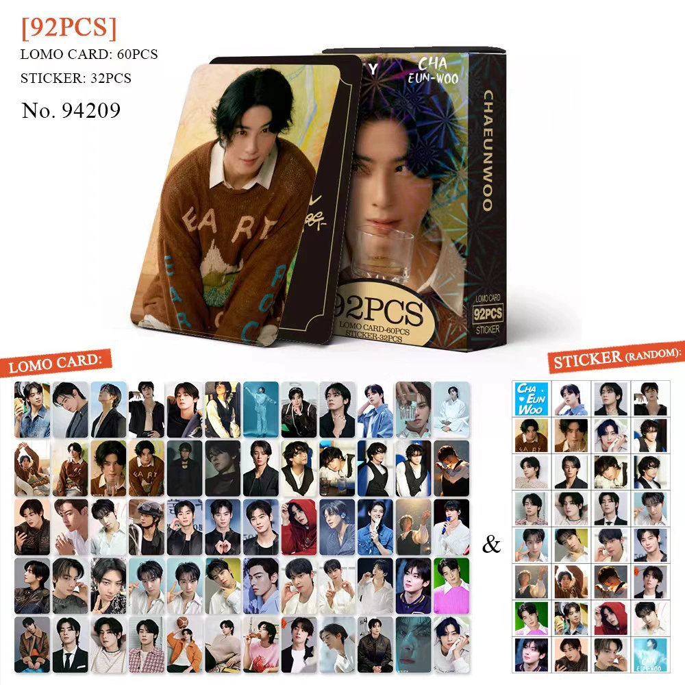 92- Korean group Astro's surrounding greeting card Chaeunwoo Che Yinyou Shuang -faced Postcard Photo Card Lomo Card