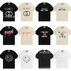 G家起爆tシャツ高バージョン純綿半袖プリント男女同タイプの潮牌天井対外貿易ゆるい半袖潮