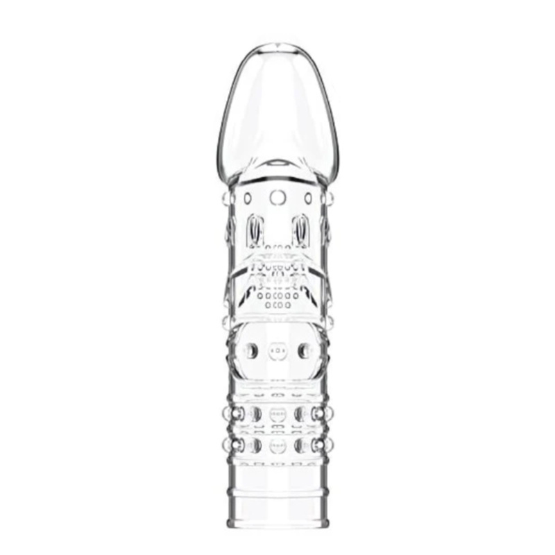 Four-Pronged Wolf Tooth Textured Condom Sleeve with Spiked Stimulation and Delay Lock — detail image 10