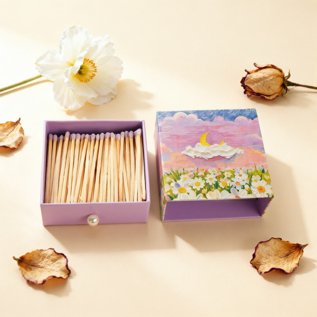Velas de aromaterapia, fósforos de mango largo especiales, botellas de fósforos de colores al por mayor, materiales de fuego antiguos, versión extendida de alto valor