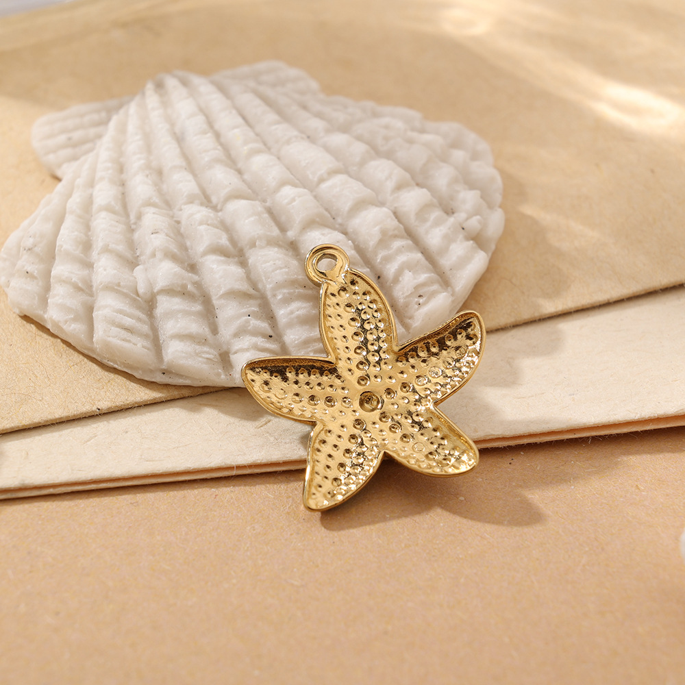 4g Weight Pendant Jewelry Making Type Charms Classification 1 Piece Quantity 304 Stainless Steel Material Shell Pattern All Seasons Season Polished Finish Plating Design Beach Style 1 Piece 304 Stainless Steel Shell Polished Pendant Charms 30