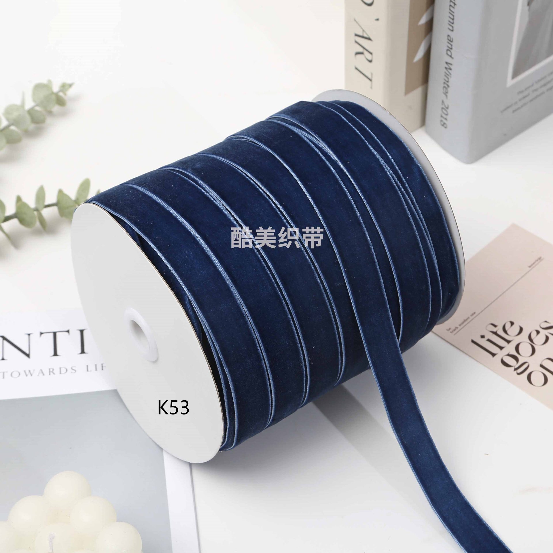 Stock 1.5cm / 2cm / 2.5cm unilateral cinta de terciopelo de terciopelo de color diy arco hecho a mano