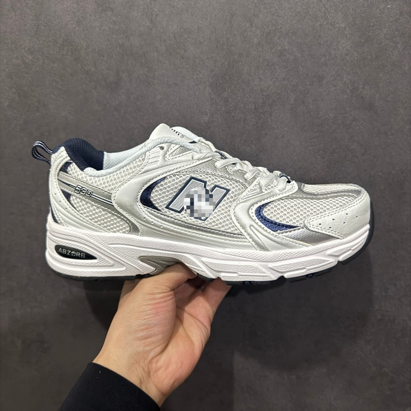 Putian Shoes Pure Original High-Quality Version N530 Silver White Men's and Women's Mesh Summer Couple Sports and Leisure Dad Shoes