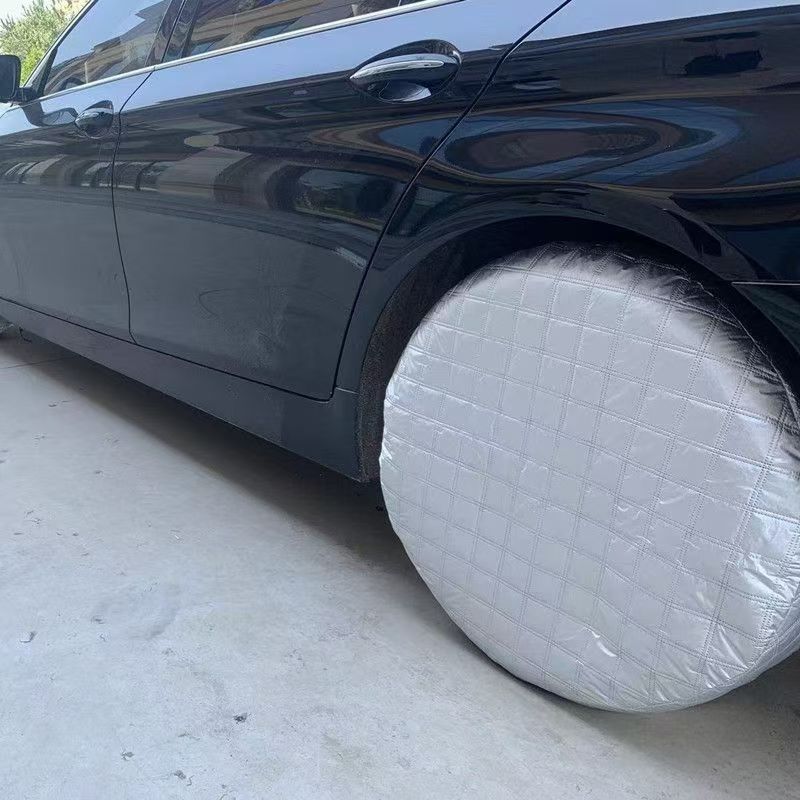 Tire Cover Rv Cover 420D Oxford Cloth Gray Car Tire Protection Sun Protection Tire Cover