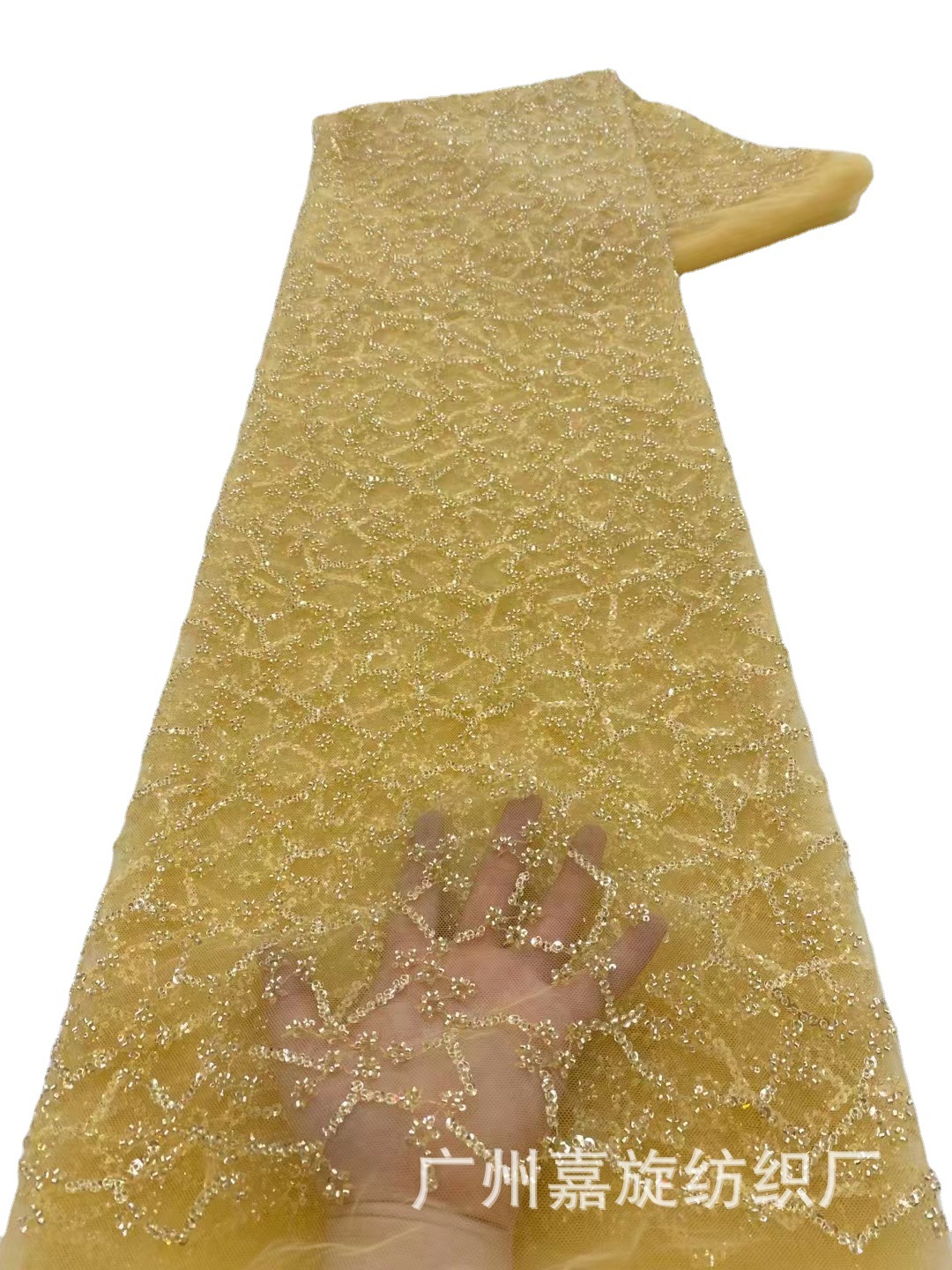 No especificación tubo de cuentas de lentejuelas bordado de tela vestido de novia vestido de noche vestido de los niños tela de encaje con cuentas JX2955 image 5