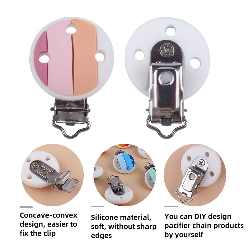 Nuevo bebé suministros calmante arco iris de silicona pezón anti-caída clip de cadena AliExpress Nuevo en Amazon