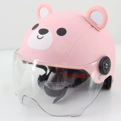 Cross-border foreign trade cute fun | Motorcycle Safety Supplies - pink-teddy-bear-transparent-short