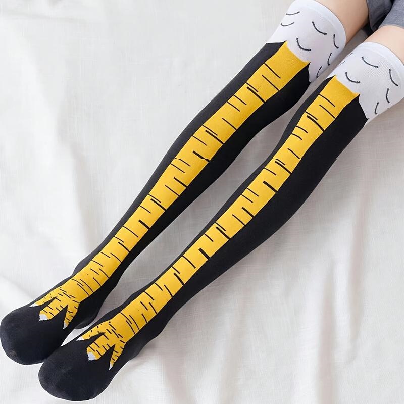G 23519 Chicken Leg Printed Tall Socks Chicken Leg Printed High Tube Cotton Socks G 23519 Chicken Leg Printed Tall Socks Chicken Leg Printed High Tube Cotton Socks