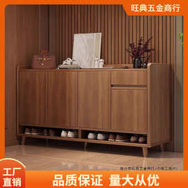 实木鞋柜家用门口大容量储物收纳柜防尘一体靠墙入户玄关收纳鞋架