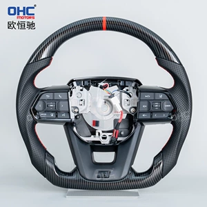 16-21 Toyota Land Cruiser LC200 LC300 üçün Karbon Fiber Naxışlı Sükan Quraşdırması