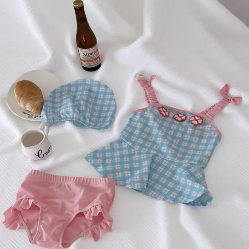Children's Swimsuit for Girls, Split Cute Suspender Baby Swimsuit for Small and Medium-Sized Kidsren, Korean Style Swimsuit for Older Kidsren