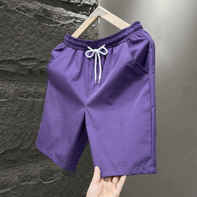 Pantaloncini sportivi casual da spiaggia estivi da uomo, pantaloni dritti a cinque punte, alla moda, per il commercio estero transfrontaliero_voghion.com