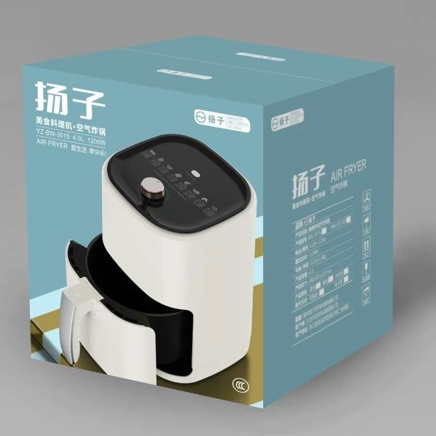 Аэрогриль Yangzi 4 л, большая вместимость, бездымные куриные крылышки и картофель фри, электрическая фритюрница многофункциональная, электрическая печь, подарок