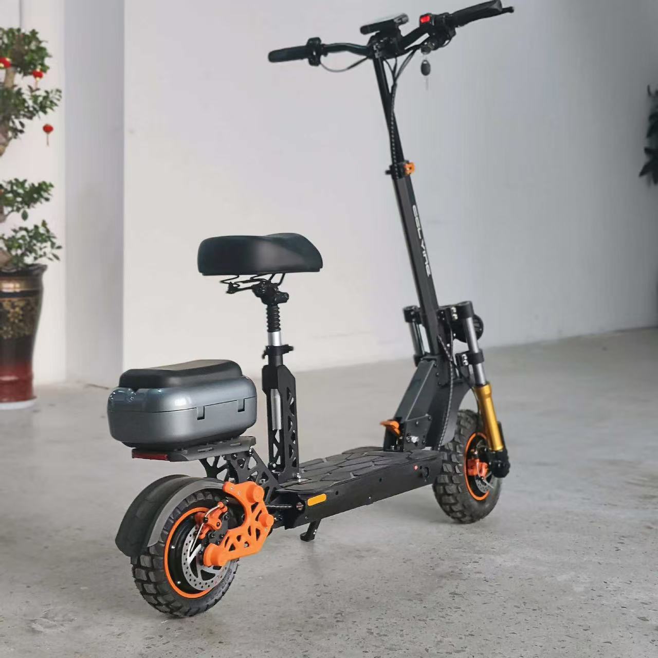 Cross-Border Two-Wheeled Electric Lithium Battery Folding Scooter with Long Range, 11inch Off-Road Tires, High-Power Adult Scooter