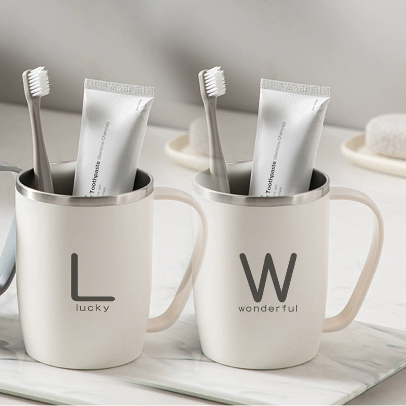 Чашка для полоскания рта из нержавеющей стали, красивая чашка для зубов, чашка для чистки зубов для пары, чашка для чистки зубов, общежитие для домашних студентов