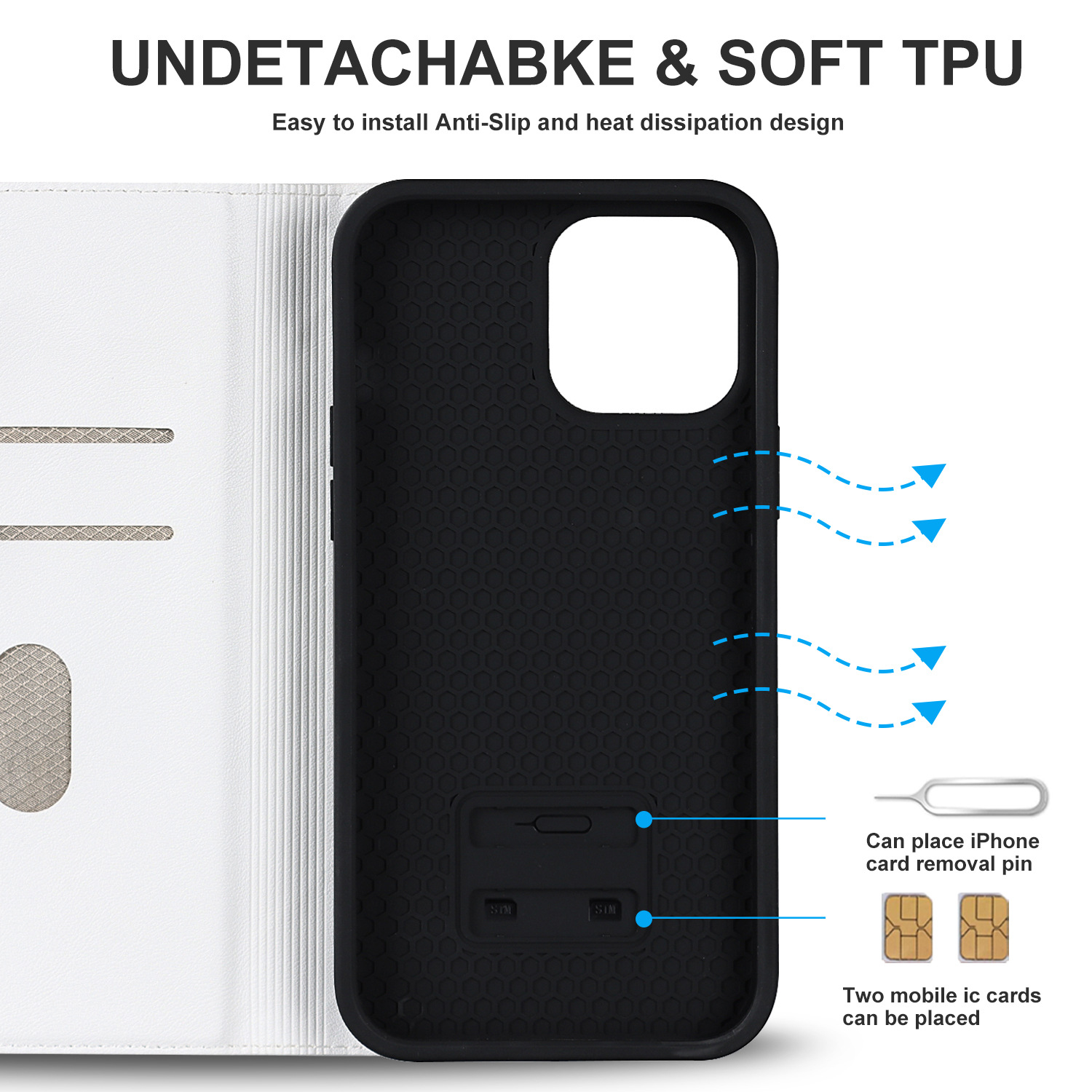 Anwendbar zu iPhone14 handy leder fall drahtlose lade 13/12 stil magnetische flip schutzhülle Großhandel_voghion.com