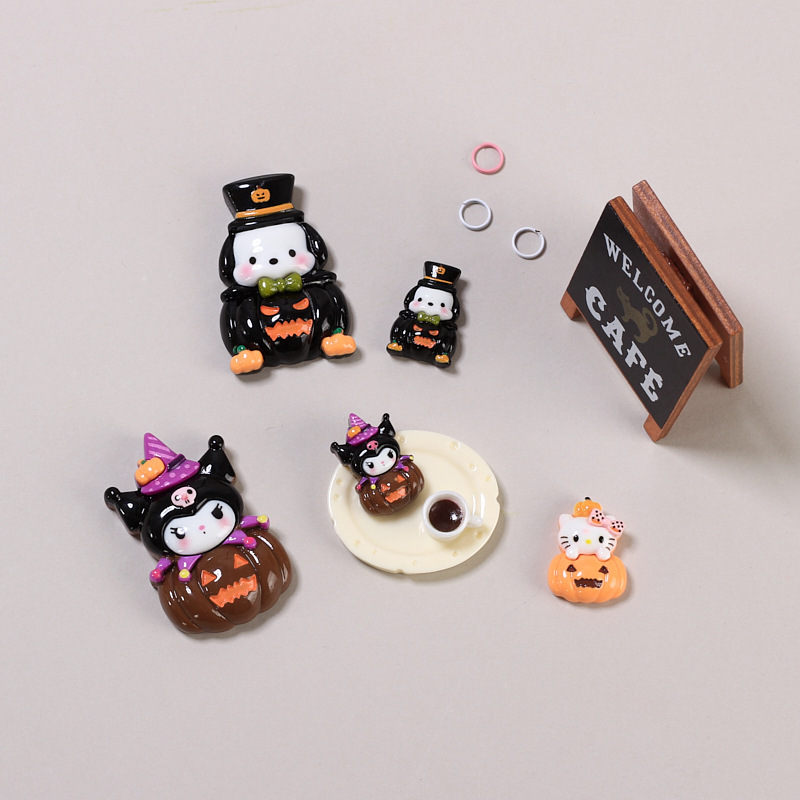 漫画風大小ハロウィンおしゃれクリエイティブ手作りDIYクリーム接着剤樹脂小物装飾材料卸売|undefined