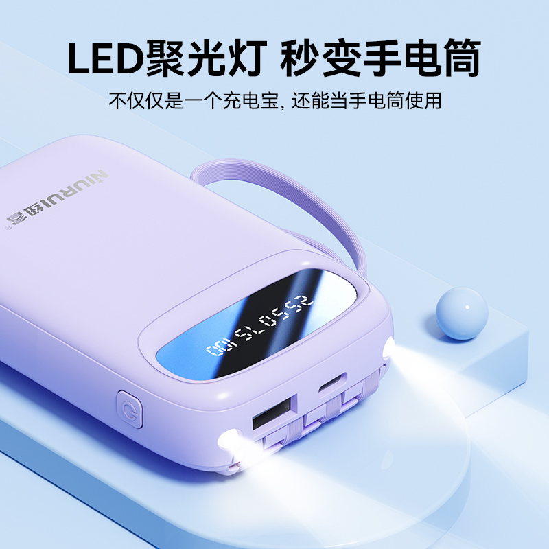 2025 新しいパワーバンク超大容量 20000 mAh 超薄型コンパクトポータブルミニパワーバンク内蔵ケーブル付き|undefined