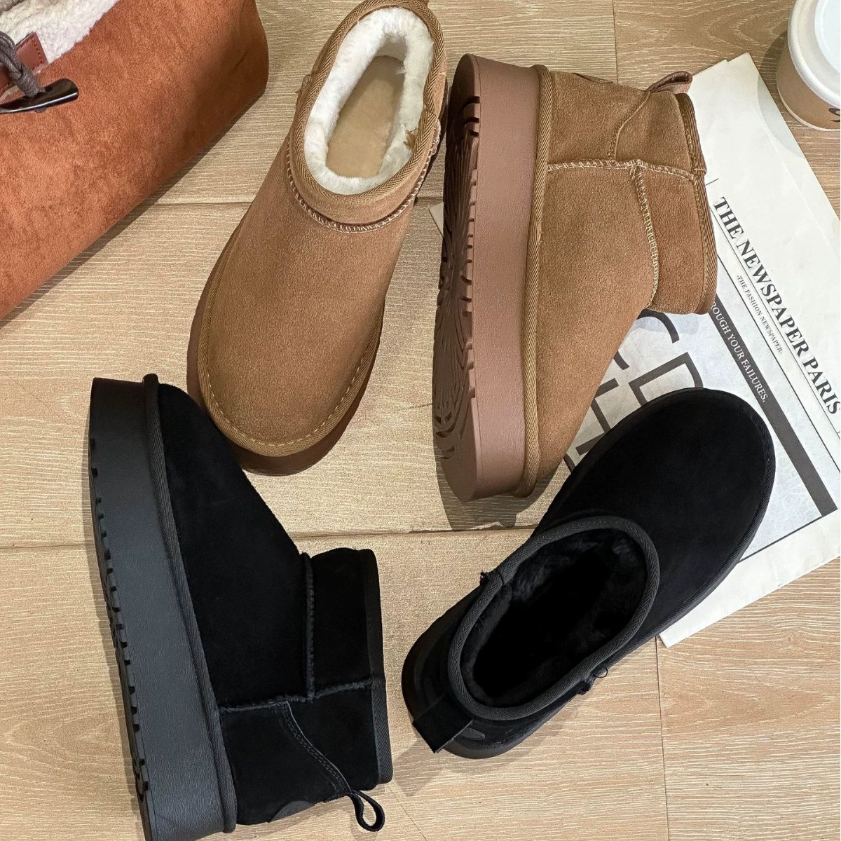 Женские зимние ботинки Dongyu на толстой подошве, новинка 2024, зимние цельные короткие ботинки из козьей кожи для верхней одежды, хлопковая женская обувь