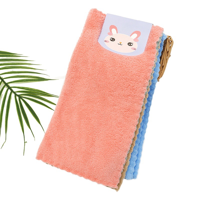 Paño de limpieza de microfibra de coral 30*30, toalla de regalo, paño de limpieza multiusos para el hogar, toalla absorbente