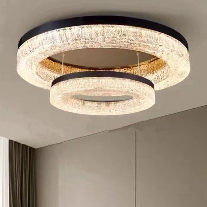 Italiano todo el cobre minimalista sala de estar luz de techo de espectro completo moderno de alta gama diseñador doméstico dormitorio principal lámpara de habitación