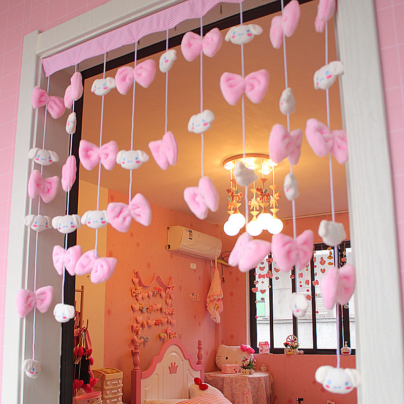 Jade Poodle White Household Partition Curtain Decorative Bedroom Fabric Bathroom Kitchen Door Curtain Japanese Style Non-perforated Cloth Curtain